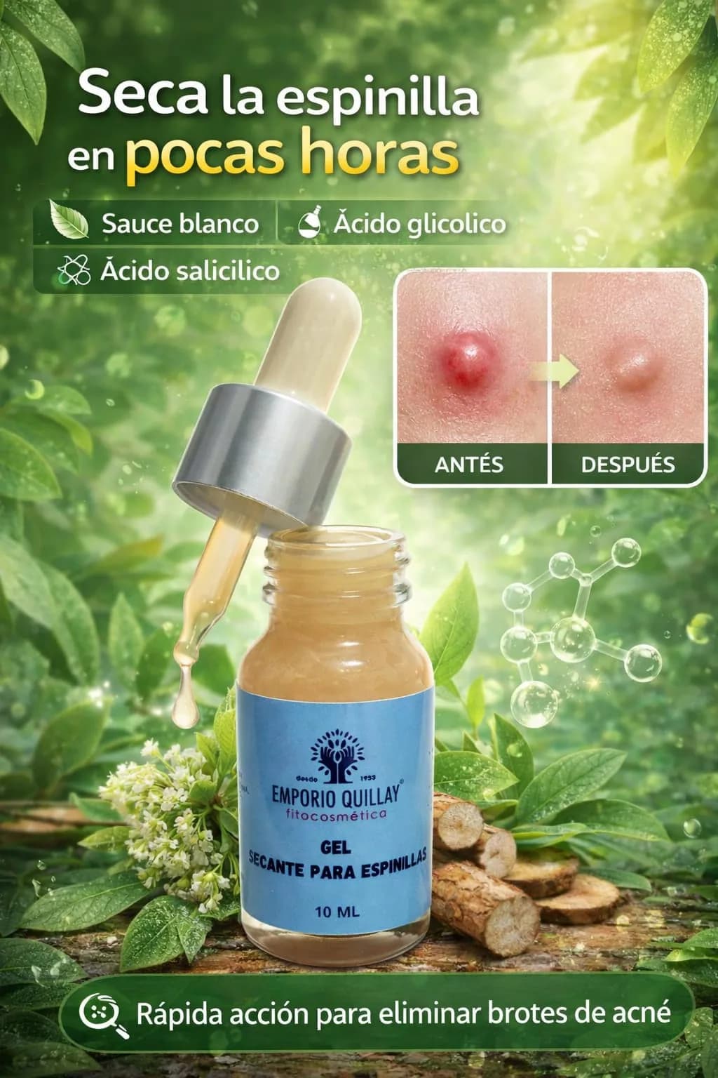 Gel Secante para Espinillas